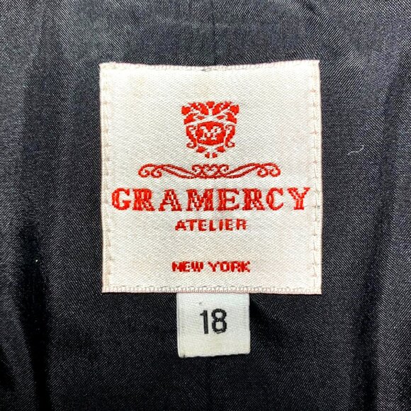 GRAMERCY ATELIER NY Silk Crosby Jacket in Custom Printed Black Butterfly Effect - Picture 9 of 9